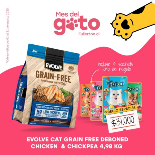 EVOLVE CAT GRAIN FREE DEBONED CHICKEN  & CHICKPEA 4,98 KG