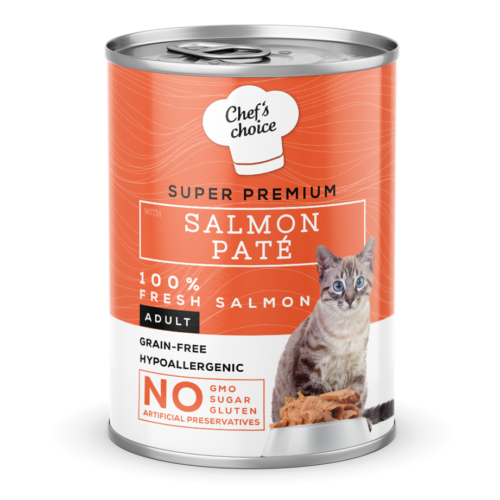 LATA  CHEF´S CHOICE GATOS GRAIN FREE PATE SALMON 400 G